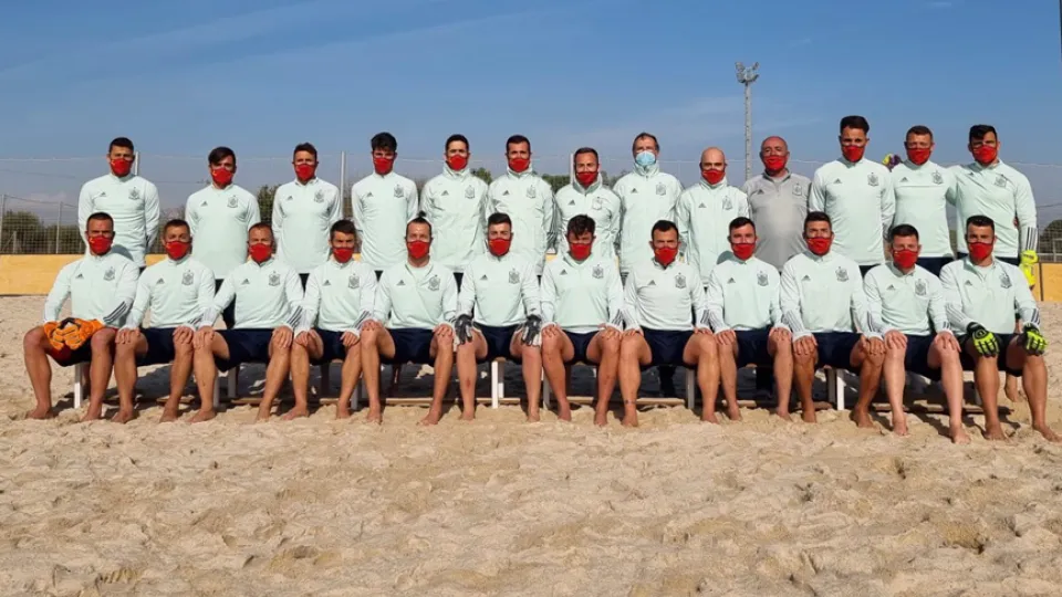 El equipo de fútbol playa 