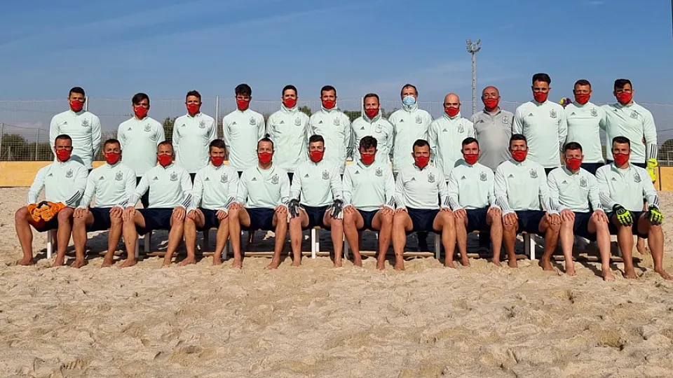El equipo de fútbol playa 