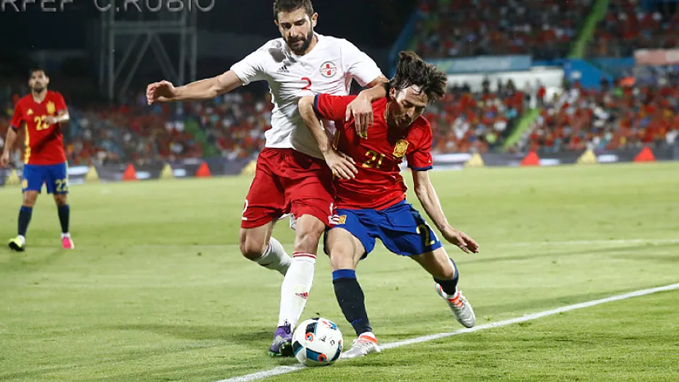 Silva con la Selección española