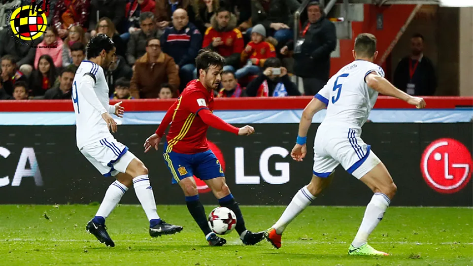 David Silva con la selección española