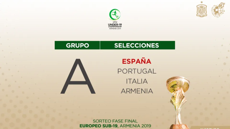 Armenia, Portugal e Italia, rivales de la Sub-19 en el Europeo