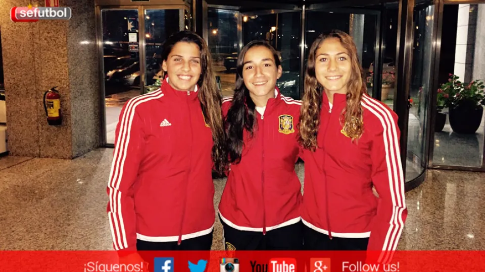 Noelia Ramos, Lucía Rodríguez, Laia Alexandri- Capitanas de la Selección Sub-17 Femenina