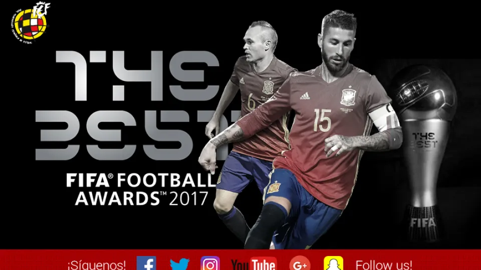 Sergio Ramos y Andrés Iniesta, en el once del año de la FIFA FIFPro 