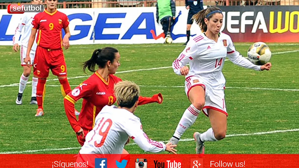 Vicky Losada durante un partido con la Selección