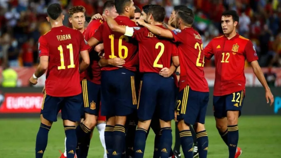 Los jugadores de la Selección celebran uno de los tantos a Georgia 