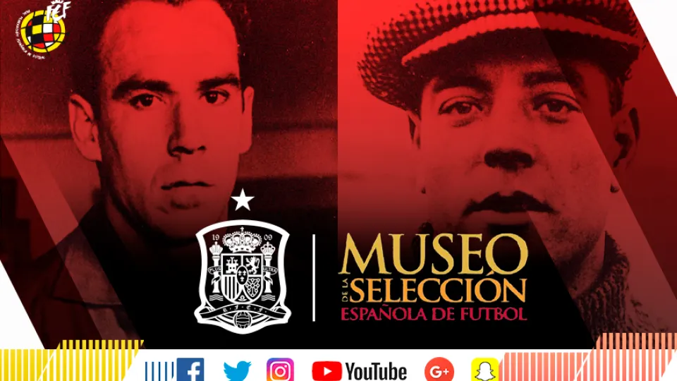 Telmo Zarra y Ricardo Zamora, Leyendas de la selección española de fútbol