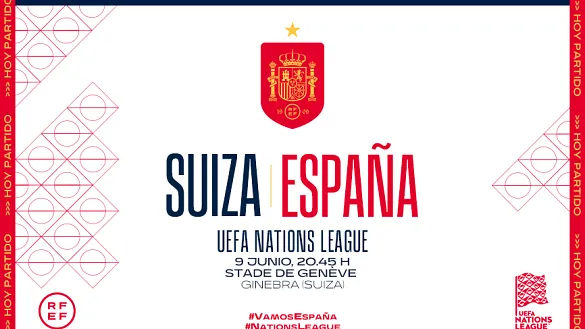 España se enfrenta a Suiza este jueves en Ginebra