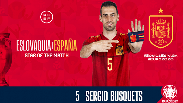 Sergio Busquets, mejor jugador del Eslovaquia-España en Sevilla