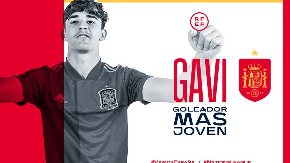 Gavi, el goleador más joven en la historia de la Selección española