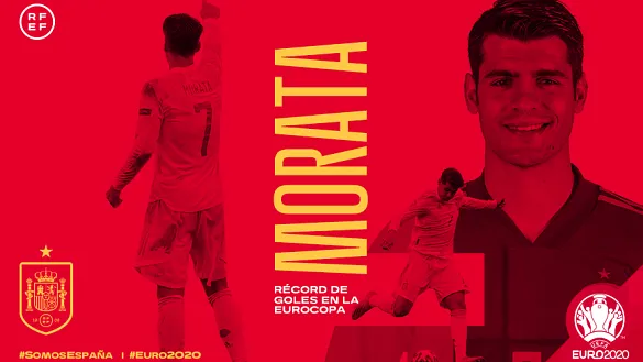 Álvaro Morata se convierte en el máximo artillero español en la historia de la Eurocopa 