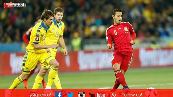 Thiago Alcántara, con la Selección española de fútbol