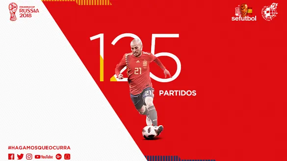 David Silva llega a 125 partidos con la Selección española
