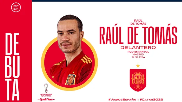 Raúl de Tomás debuta con la Selección española