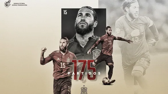 Sergio Ramos alcanza las 175 internacionalidades