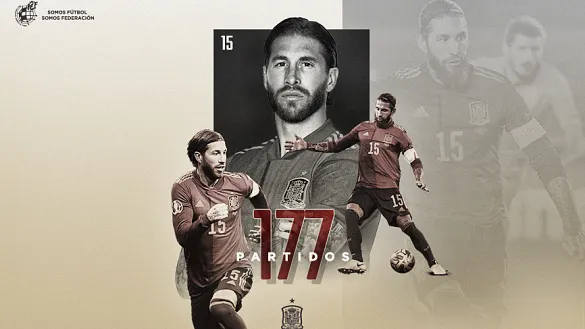 Sergio Ramos alcanza los 177 partidos con la Selección española de fútbol