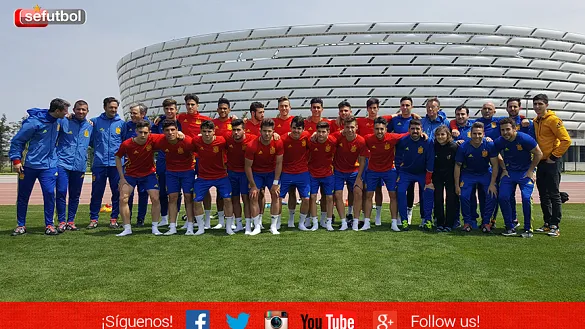 Primer entrenamiento de la Selección de española en Baku
