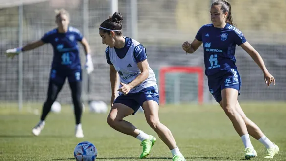 Oihane en un entrenamiento en Las Rozas