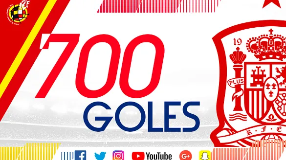 700 goles de la Selección española como local en nuestro país
