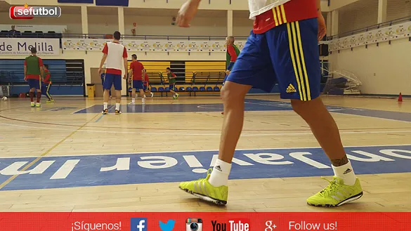 vídeo del entrenamiento de la Selección de fútbol sala antes de enfrentarse a Eslovenia