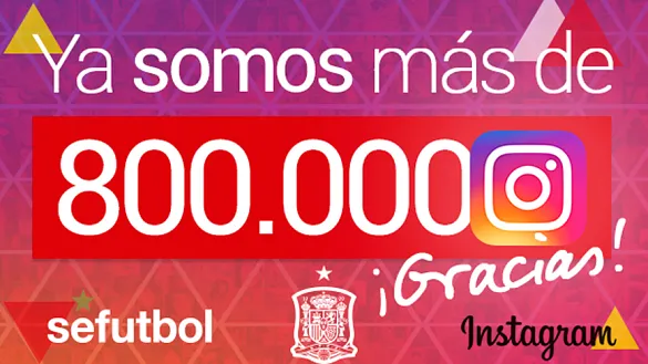 Ya somos 800.000 en instagram