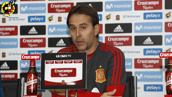 Julen Lopetegui atendió a los medios de comunicación en La Rosaleda