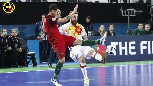 Momento del Portugal-España jugado en Liubliana