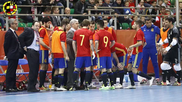 Momento del partido entre Polonia y España jugado en Elblag