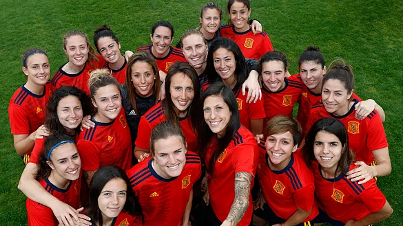 Jugadoras de la Selección española femenina