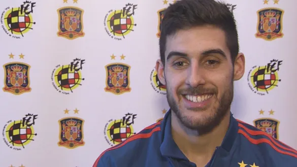 Adolfo Fernández durante la entrevista con SEFUTBOL en Liubliana