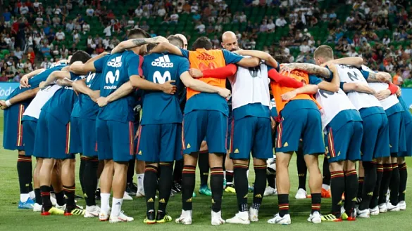 La selección española hace piña antes de su encuentro frente a Túnez en Krasnodar