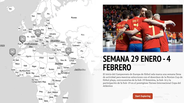 Abrazo de la selección española de fútbol sala