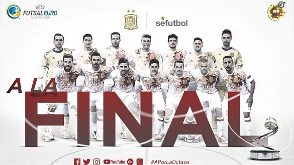 La selección española se clasifica para la gran final de la Eurocopa de fútbol sala