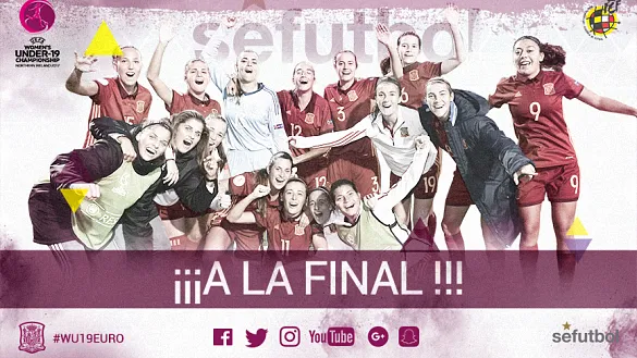 La Selección española Sub-19 femenina se clasifica para la gran final del Campeonato de Europa