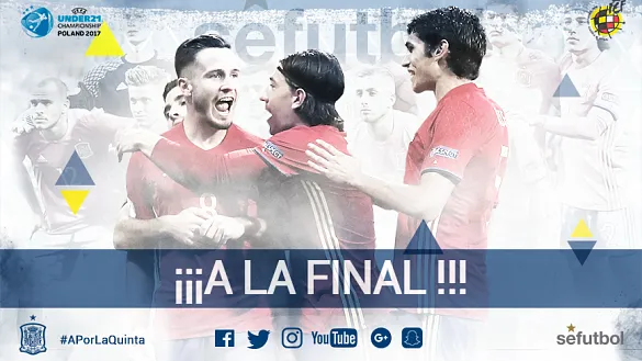 La Selección española Sub-21 se clasifica para la gran final del Campeonato de Europa