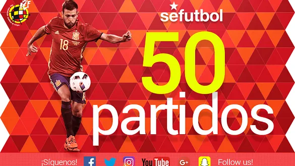 Jordi Alba alcanza los 50 partidos con la Absoluta