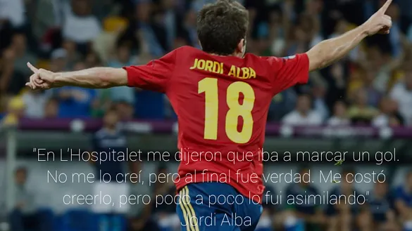 Jordi Alba con la Selección española
