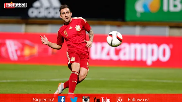 Gol de Alcácer con la Selección española