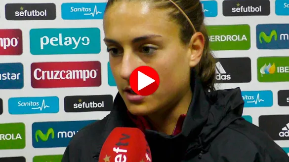 Alexia Putellas, con la Selección española femenina en Badajoz