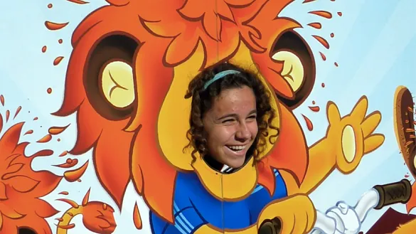 Ana Tejada en el zoo de Kaunas