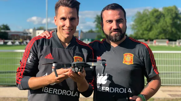 Los analistas de la Selección femenina Rubén Jiménez y Javier Egido