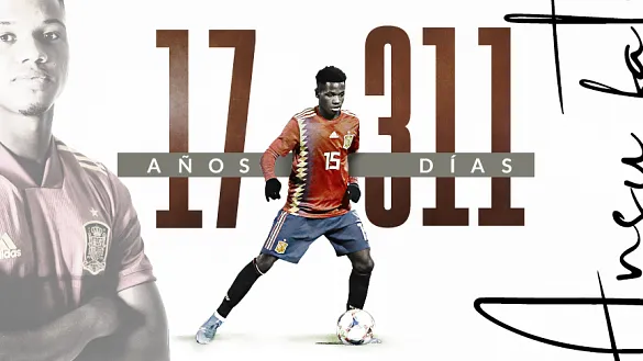 Ansu Fati, el goleador más joven en la historia de la Selección española