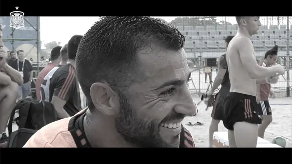 Antonio durante un momento del entrenamiento