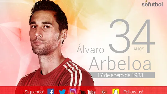 Álvaro Arbeloa, Campeón del Mundo y dos veces de Europa, cumple 34 años. ¡Felicidades!