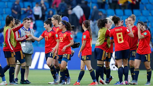 Las jugadoras de la Selección al término de su partido contra Sudáfrica
