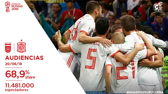 La selección española concita el interés de la audiencia