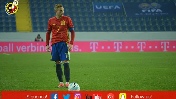 Gerard Deulofeu durante un encuentro con la Selección Española Sub-21