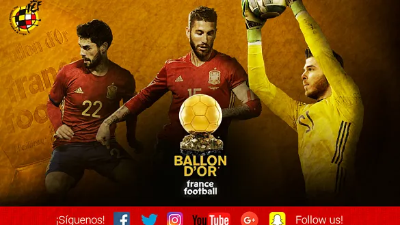 Sergio Ramos, Isco y De Gea son los tres candidatos al Balón de Oro