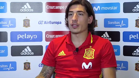 Héctor Bellerín durante la entrevista de SEFUTBOL en Polonia