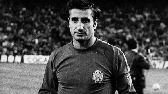 Isacio Calleja, el día de su último partido con la Selección en 1972