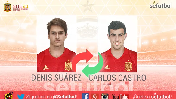 Carlos Castro sustituye a Denis Suárez en la convocatoria de la Selección Sub-21